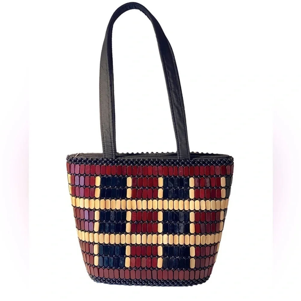 Handmade from Bamboo & Beads Shoulder Bag New